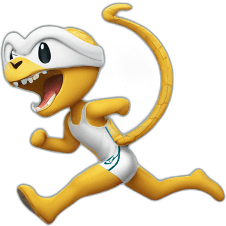 Cobra running marathon emoji