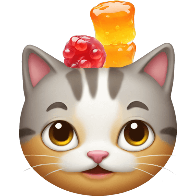 Cat with jelly emoji