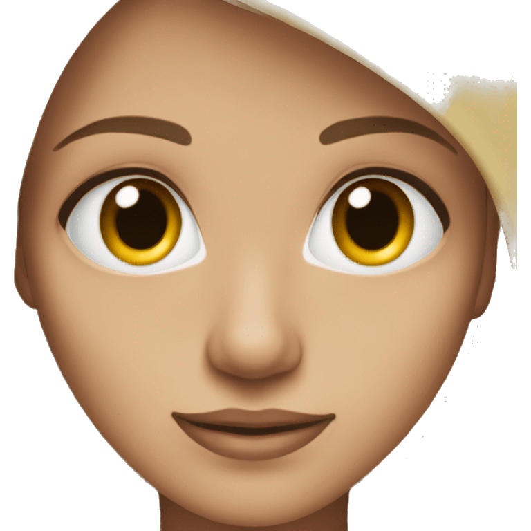 Change the eye color to dark brown emoji