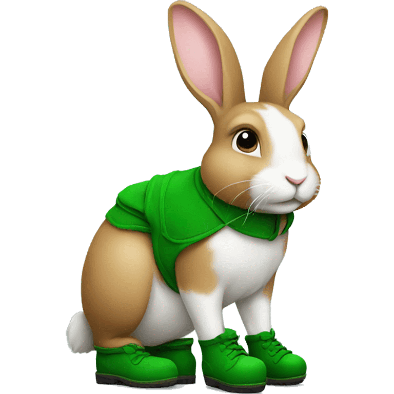 rabbit with green boots emoji