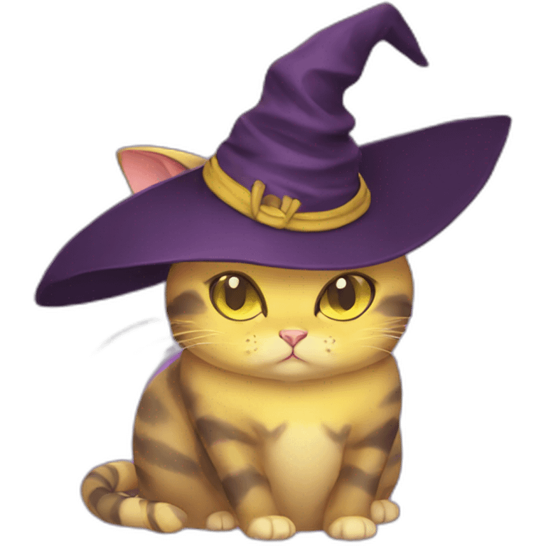 yellow cat witch named fat chin emoji