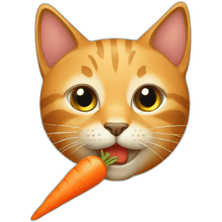 cat with carrot emoji