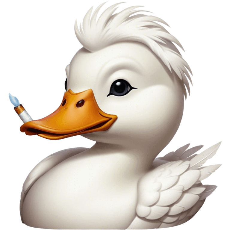 Duck smoking a cigarette  emoji