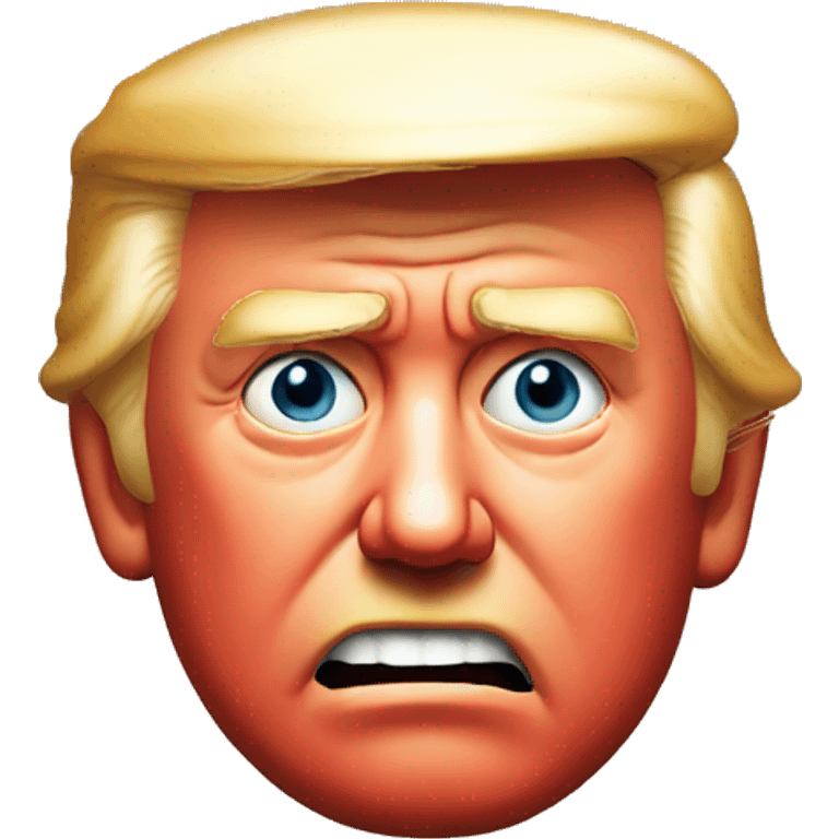 Red faced trump mad  emoji