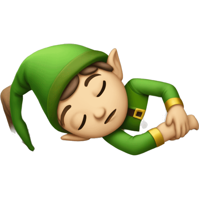 The elf is sleeeping emoji