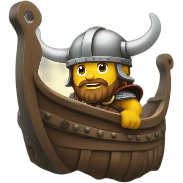 Viking on the ship emoji