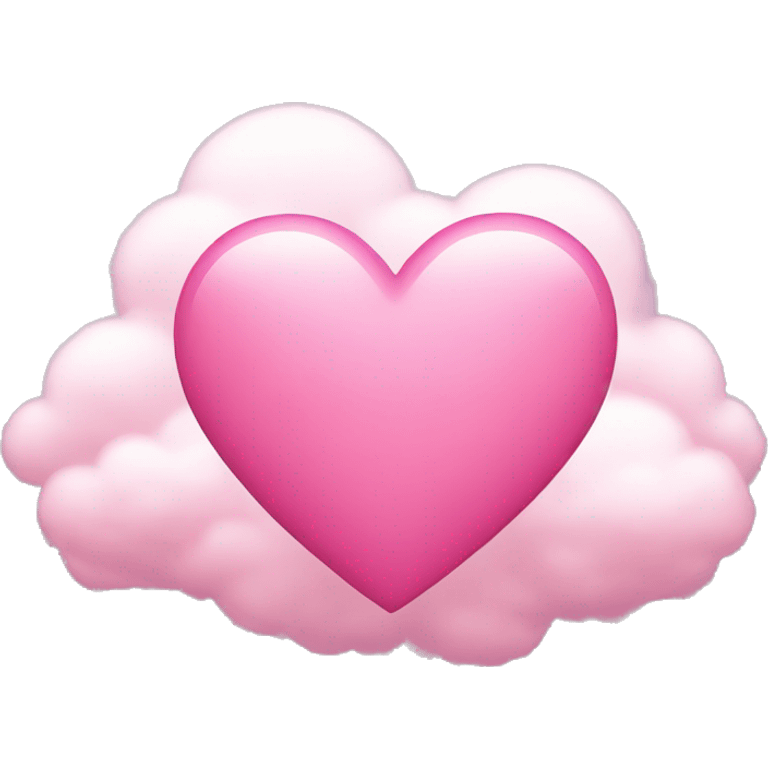 pink heart + cloud emoji