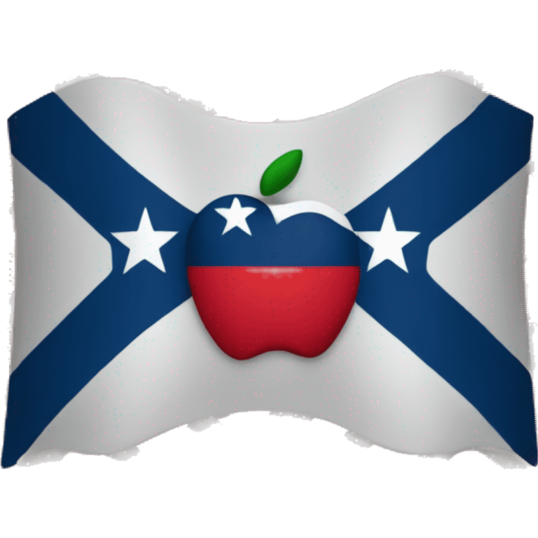 similar shape and shading as all the Apple emojis for flags but for Texas. One star on blue emoji