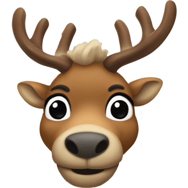 Reindeer in trex costume emoji