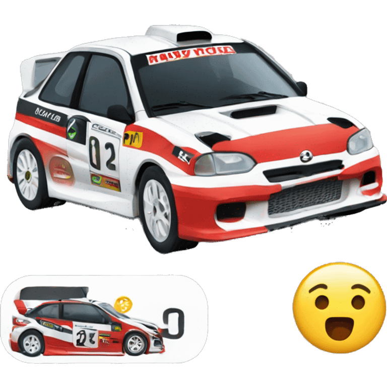 Rally car emoji