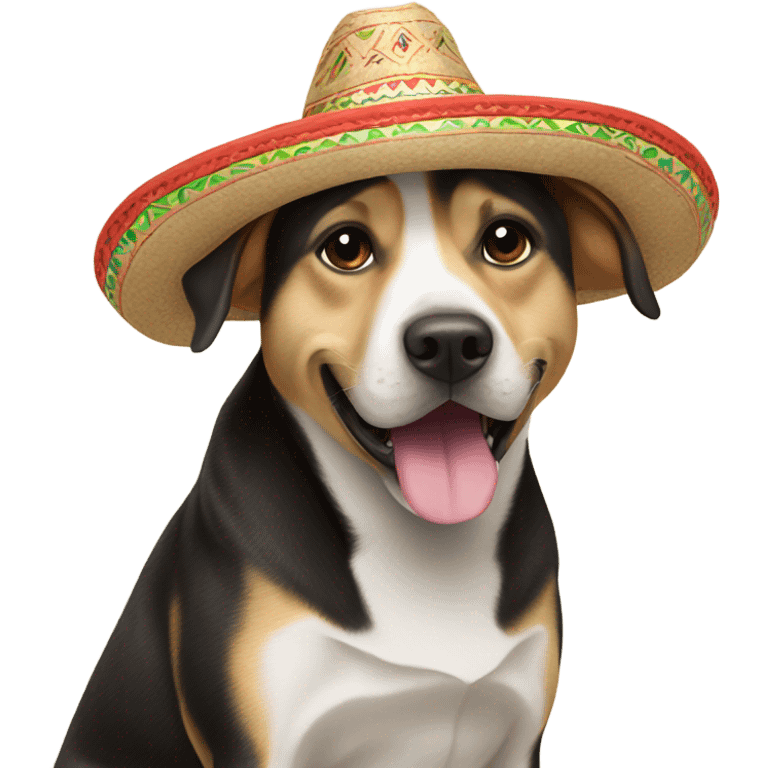 Dog with a sombrero￼ emoji