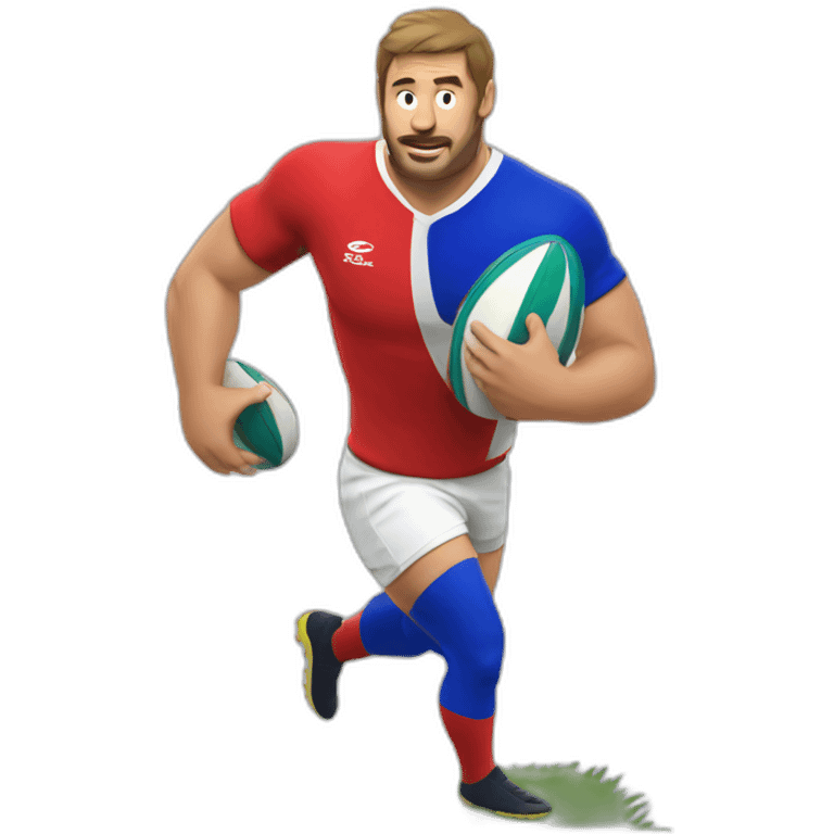 French Rugbyman playing rugby emoji