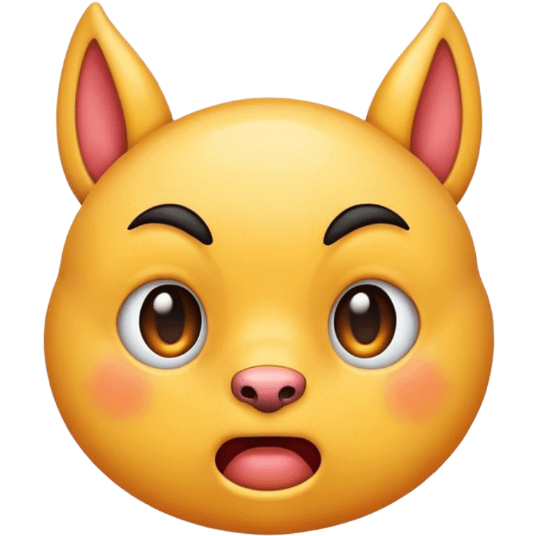 A horny face emoji