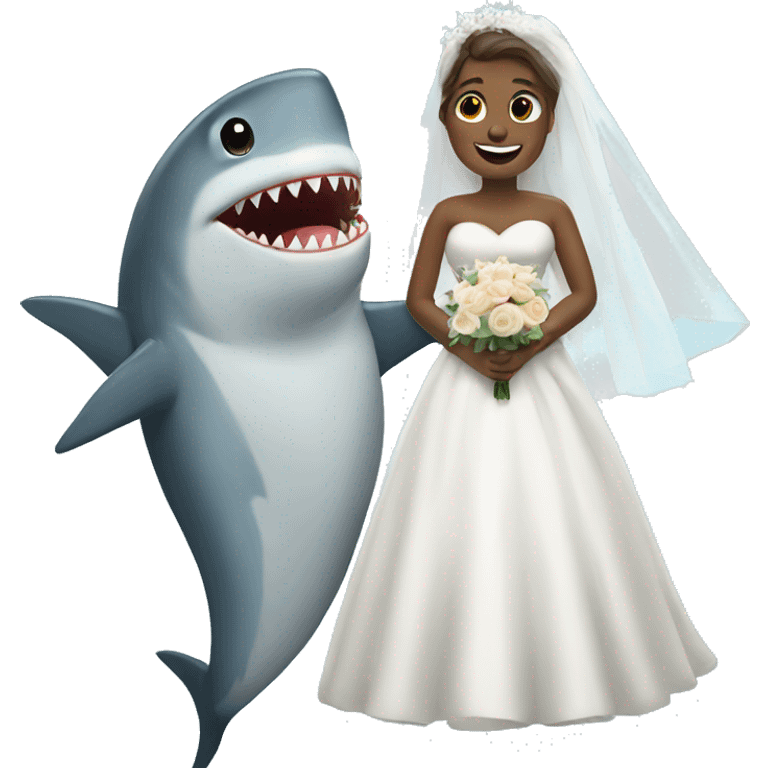 shark getting married emoji