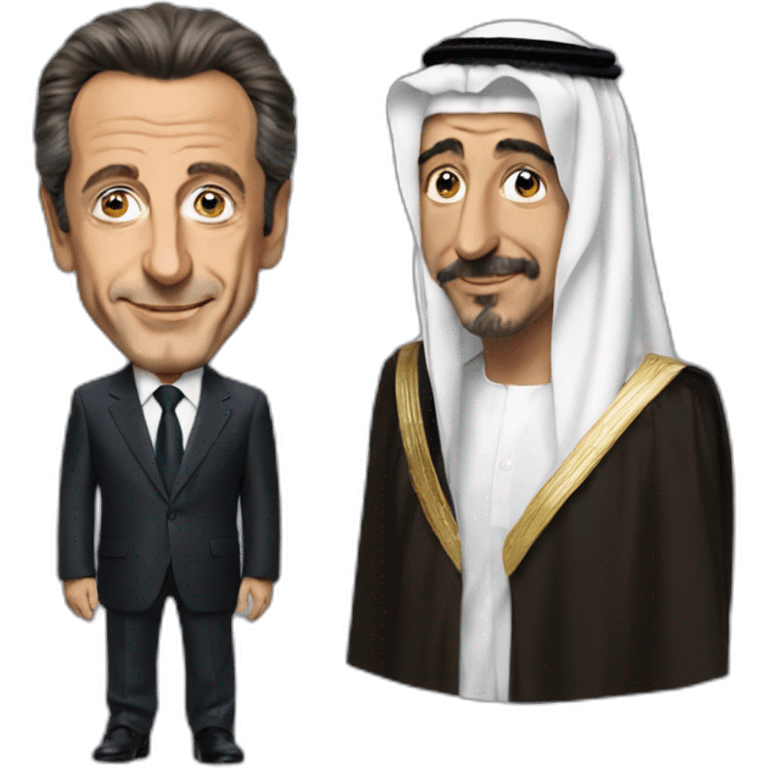 sarkozy with arab person emoji