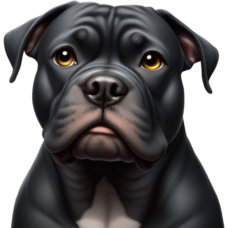 Black american bully smoking emoji