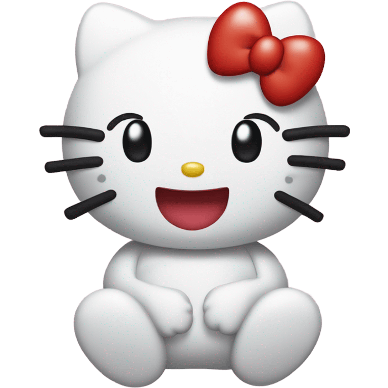 hello kitty with heart emoji