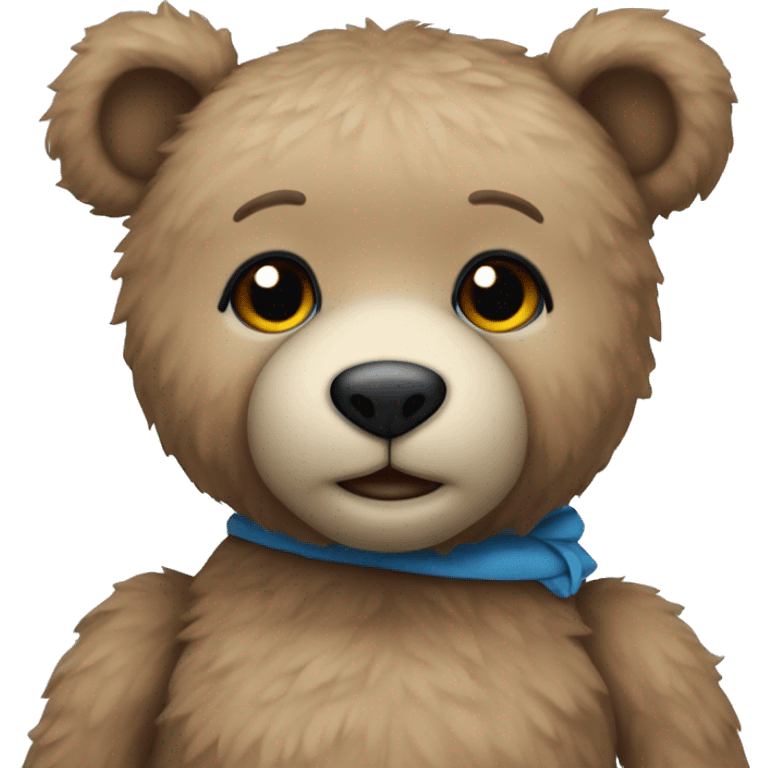 Teddy bear blue emoji