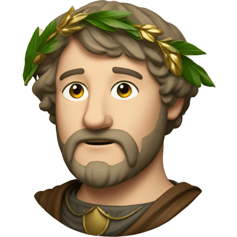 Petrarch holds a golden laurel wreath in his hand emoji