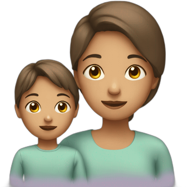 child with mother emoji