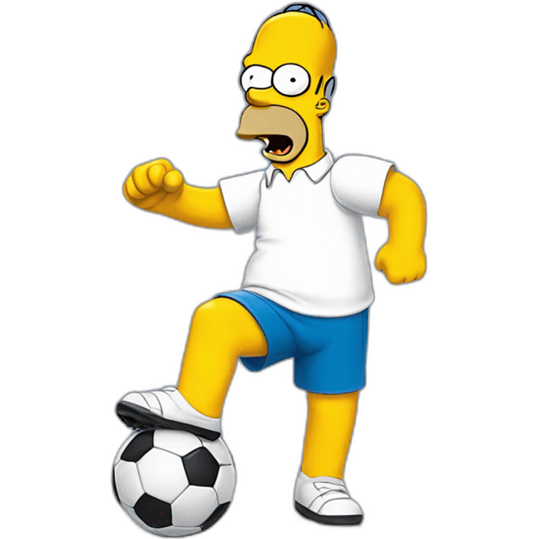 homer simpson playing soccer emoji