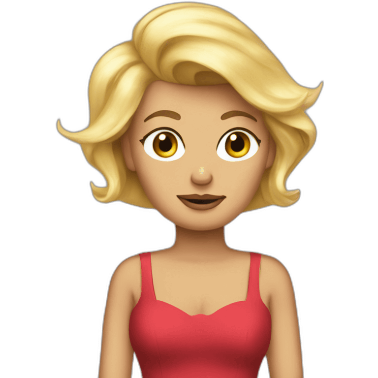 Donald trump in a dress emoji