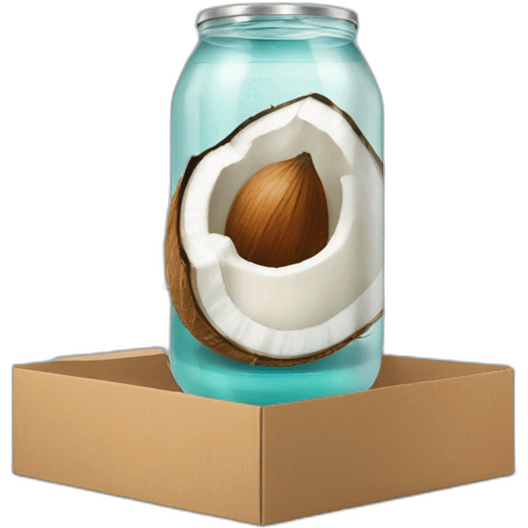 coconut water in cardboard container emoji