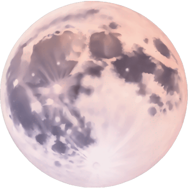 Pastel colored moon emoji