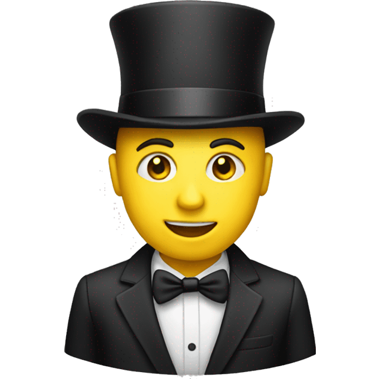 yellow face non-gender with tuxed emoji