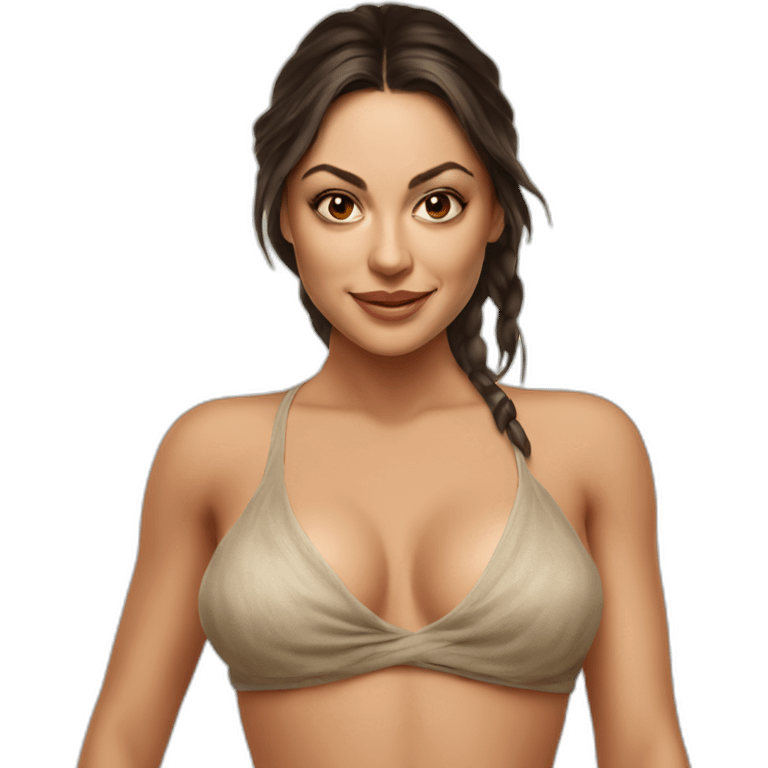 Mila Kunis in a loincloth emoji