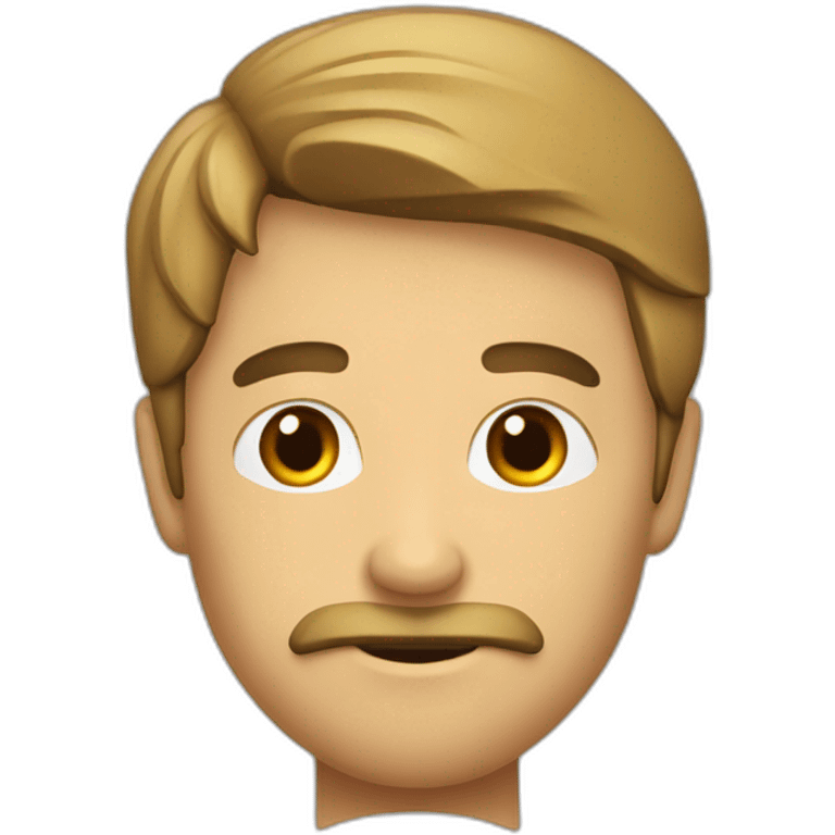 Homme qui tape avec son foit sur le côté de son visage emoji