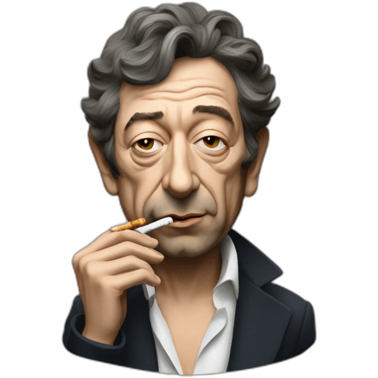 Serge Gainsbourg with a cigarette  emoji