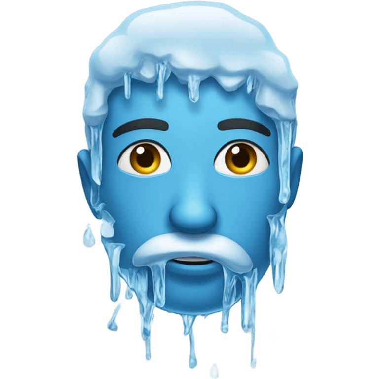 Ice cold wet face emoji