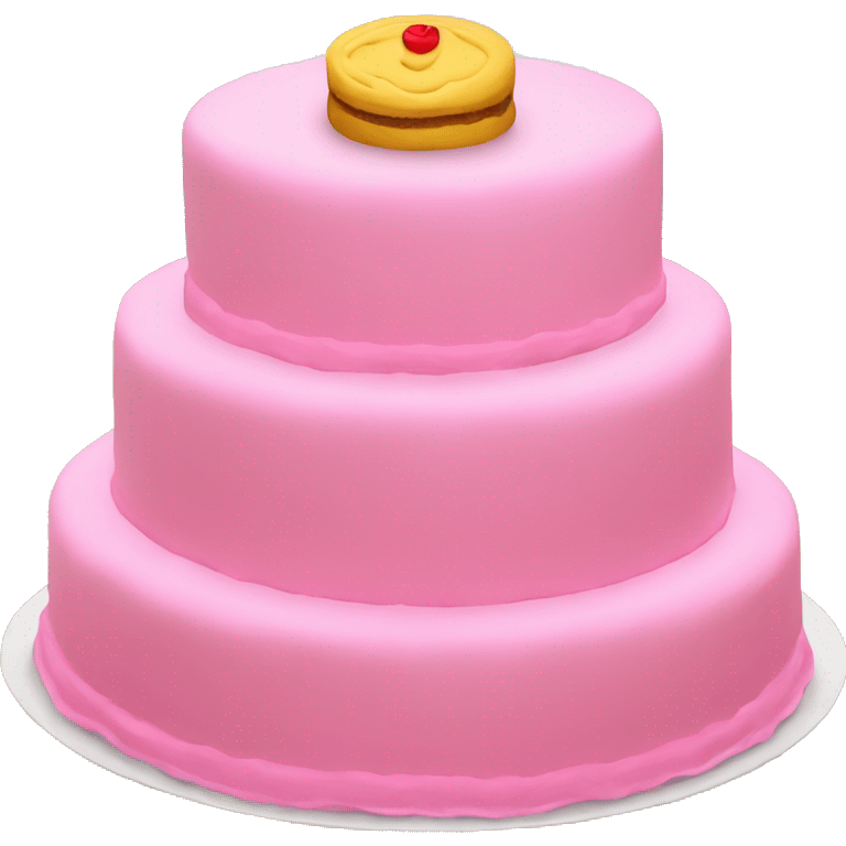 a pink 7 tier cake  emoji