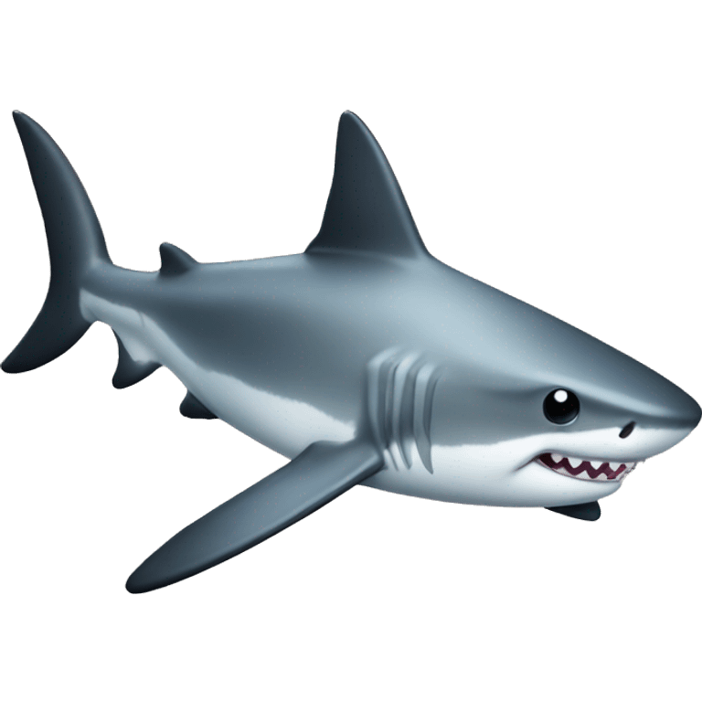 Cute Black tip shark emoji