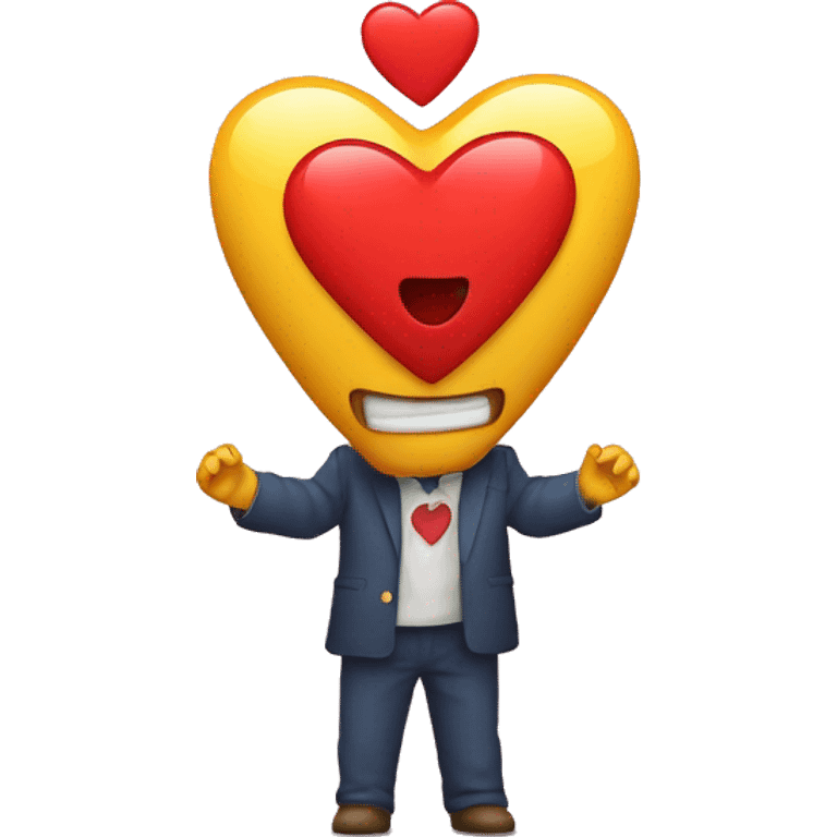 Corazón con un triángulo en el medio emoji