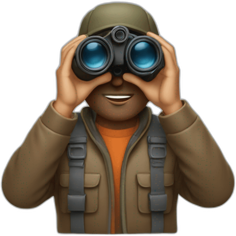 man with binnoculars emoji