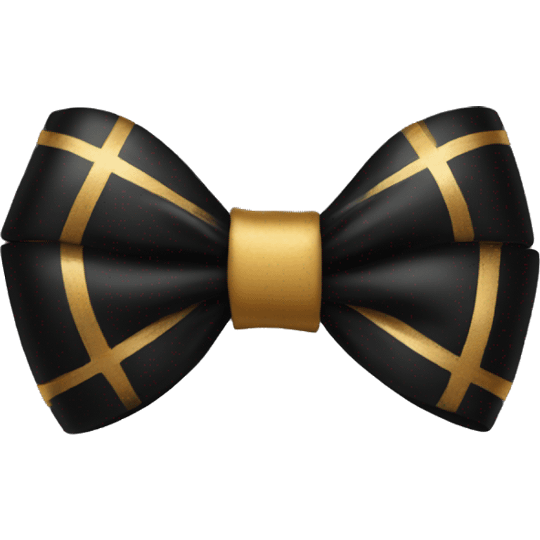 Black and gold bow emoji