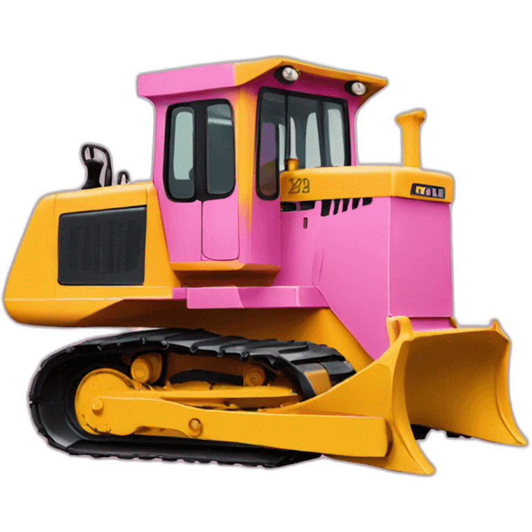 bulldozer-pink emoji