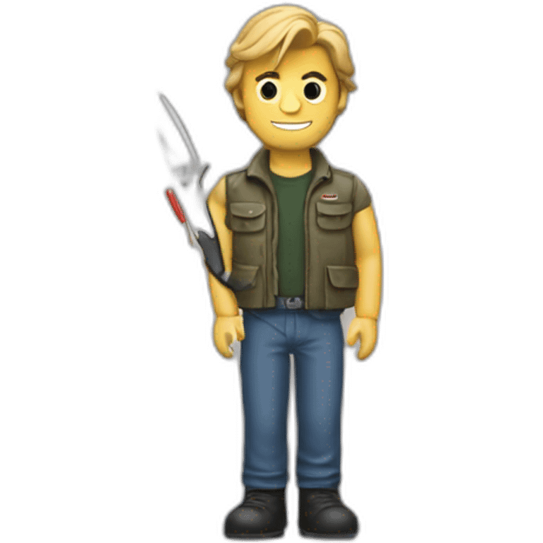 Macgyver with swiss army knife emoji