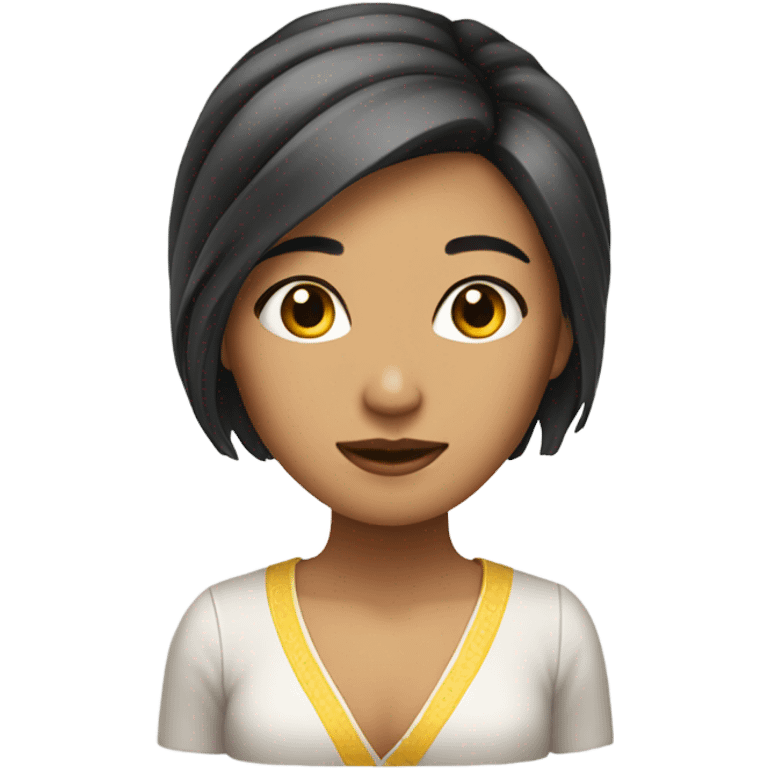 Chica de cabello chino  emoji