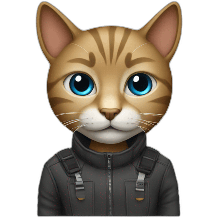 Cat hacker emoji