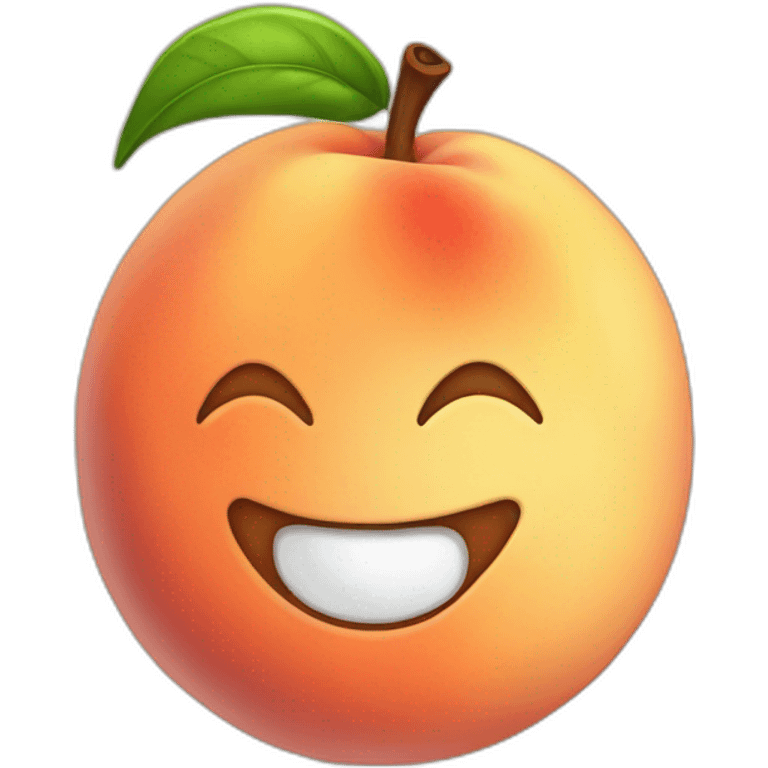 sweaty peach emoji