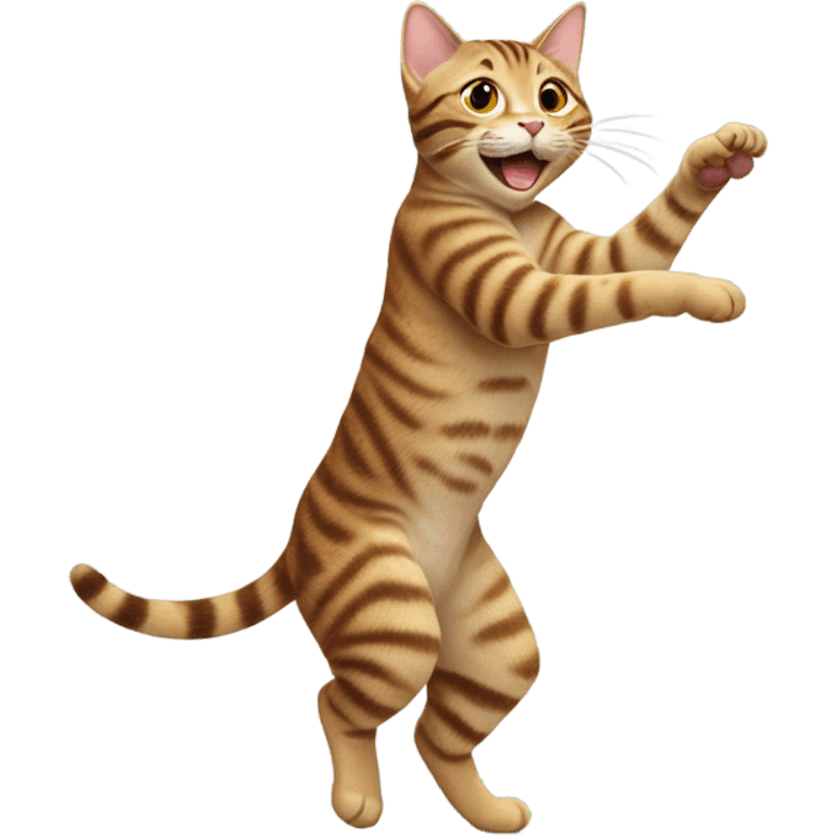 Tabby cat dancing emoji