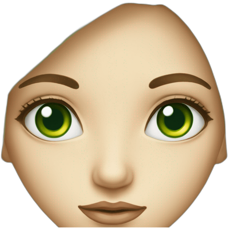 beautiful green-eyed girl portrait emoji