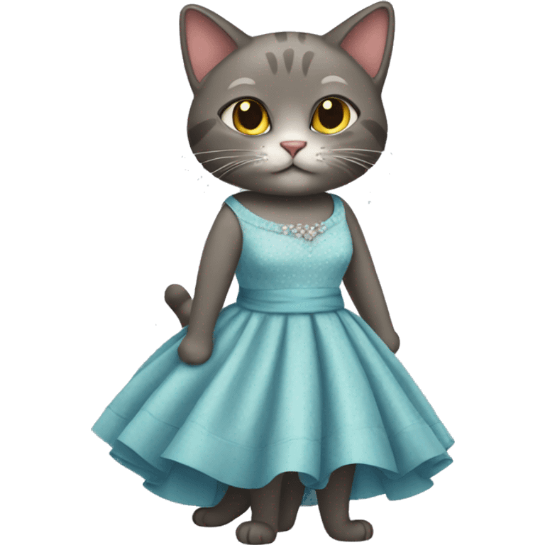 Cat in a dress emoji