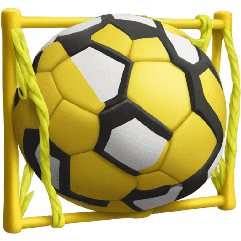 Yellow football cross bar emoji