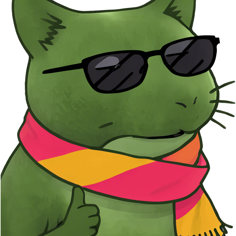 Cat with sunglasses emoji