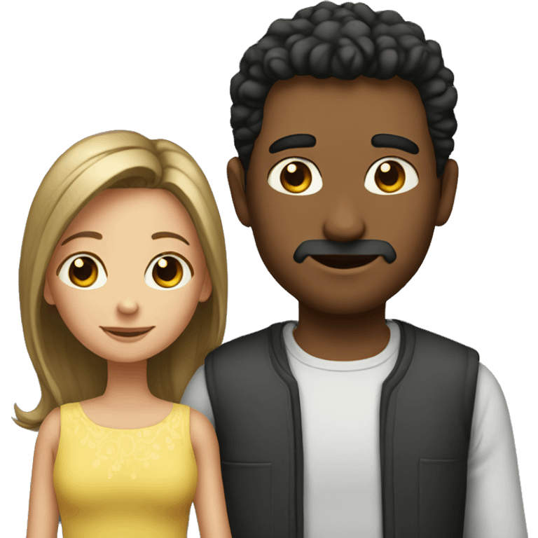 a girl with her lovely husband emoji