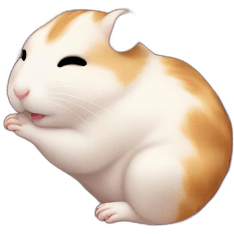 small sleeping hamster cherryblossom body emoji